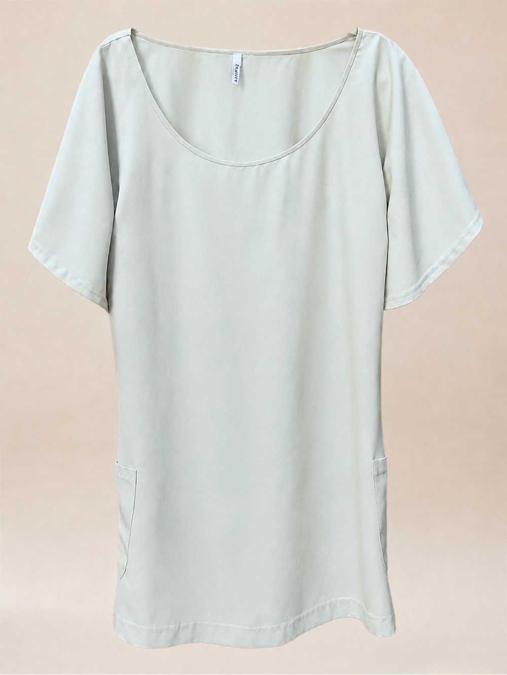Vintage Y2K Thayer Mint Green Scoop Neck Flutter Sleeve Shift Dress Pockets S